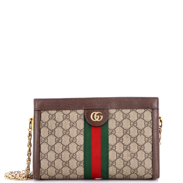 Ophidia Chain Shoulder Bag GG Coated Canvas Small