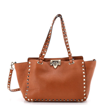 Rockstud Tote Pebbled Leather Small