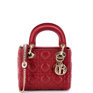 Lady Dior Chain Bag Cannage Quilt Lambskin Mini