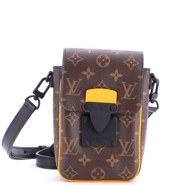 S Lock Vertical Wearable Wallet Macassar Monogram Canvas