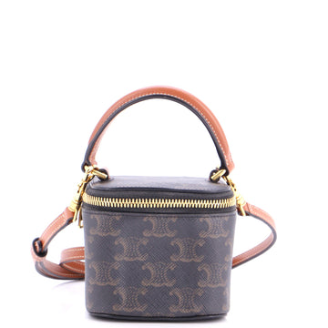 Top Handle Square Vanity Case Triomphe Coated Canvas Mini