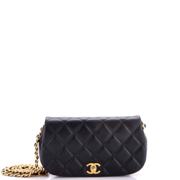 Coco Mail Clutch with Chain Quilted Calfskin