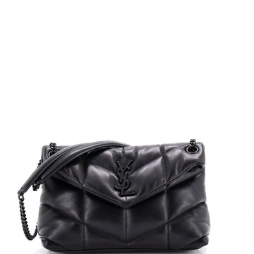 Loulou Puffer Shoulder Bag Quilted Leather Small