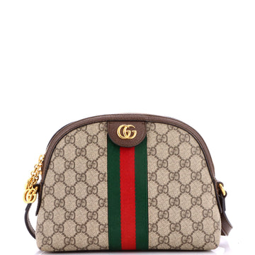 Ophidia Dome Shoulder Bag GG Coated Canvas Small