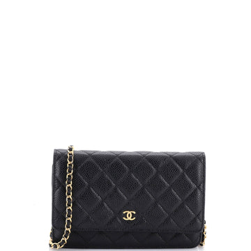 Wallet on Chain Quilted Caviar