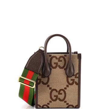 Vertical Tote Jumbo GG Canvas Mini