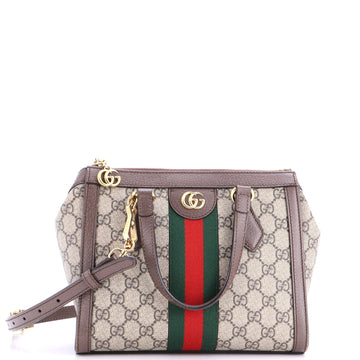 Ophidia Top Handle Tote GG Coated Canvas Small