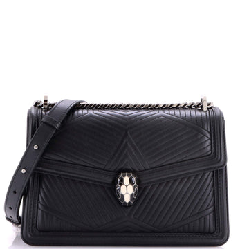 Serpenti Forever Shoulder Bag Quilted Leather Small