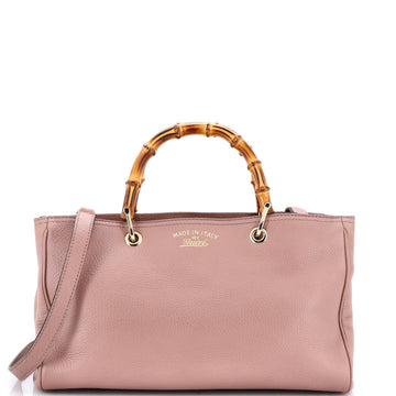 Bamboo Shopper Tote Leather Medium