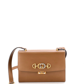 Zumi Flap Shoulder Bag Leather Small