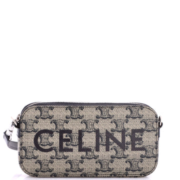 Horizontal Pouch Crossbody Bag Logo Triomphe Coated Canvas