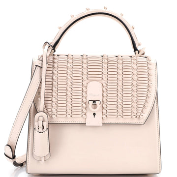 Boxyz Top Handle Bag Woven Knotted Leather Medium