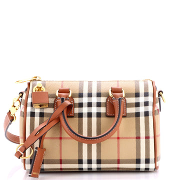 Bowling Bag Vintage Check Coated Canvas Mini