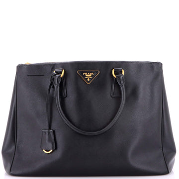 Double Zip Lux Tote Saffiano Leather Large