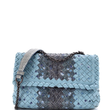 Olimpia Crossbody Bag Intrecciato Nappa with Snakeskin Small