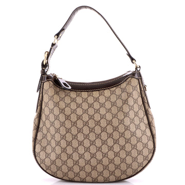 Belted Handle Zip Hobo GG Canvas and Patent Medium