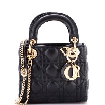 Lady Dior Chain Bag Cannage Quilt Lambskin Mini