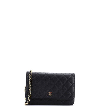 Wallet on Chain Quilted Caviar