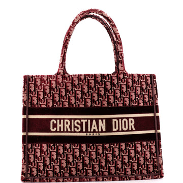 Book Tote Oblique Velvet Small