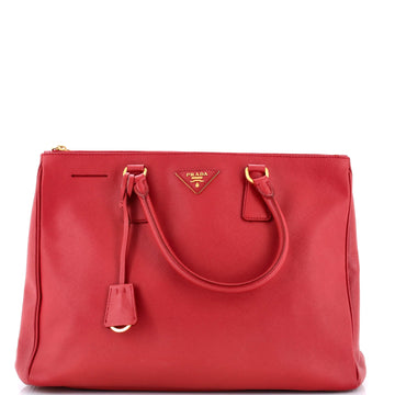 Double Zip Lux Tote Saffiano Leather Large