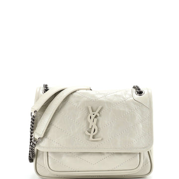 Niki Chain Flap Bag Matelasse Chevron Leather Baby