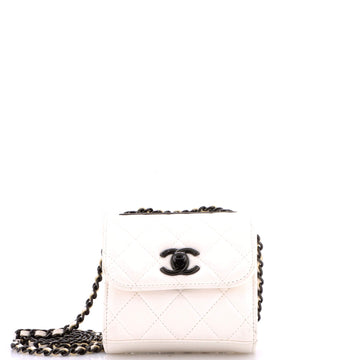 Trendy CC Clutch with Chain Quilted Lambskin Small