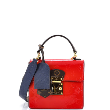 Spring Street NM Handbag Monogram Vernis with Monogram Canvas and Epi Leather