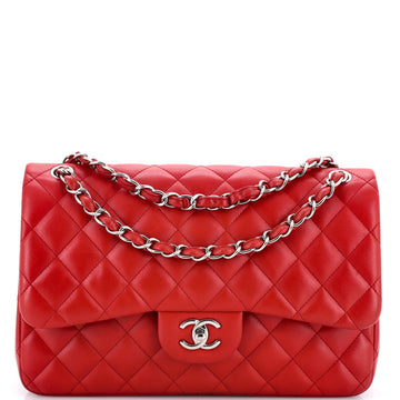 Classic Double Flap Bag Quilted Lambskin Jumbo