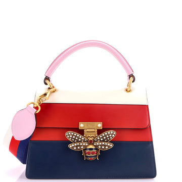 Queen Margaret Top Handle Bag Colorblock Leather Small