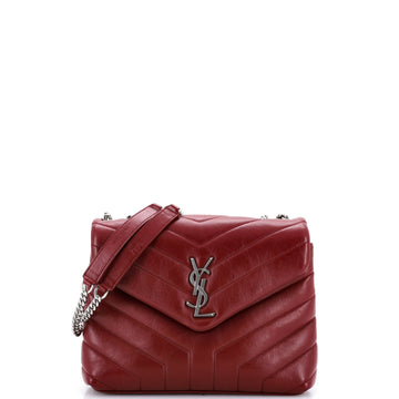 Loulou Shoulder Bag Matelasse Chevron Leather Small
