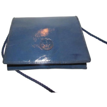 Fendi Vintage Pursesdesigner Purses Blue Lacquered Or  Leather Cross Body Bag