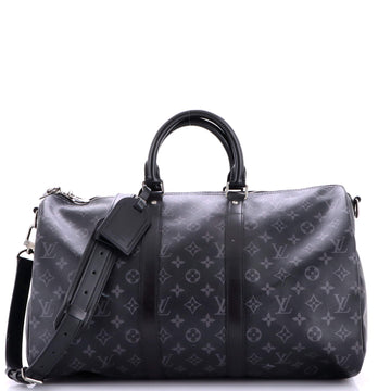 Keepall Bandouliere Bag Monogram Eclipse Canvas 45