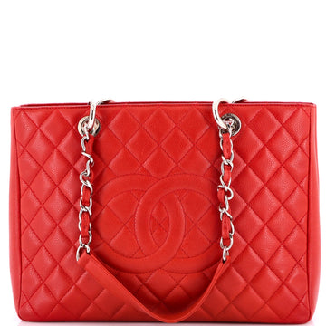 Grand Shopping Tote Quilted Caviar
