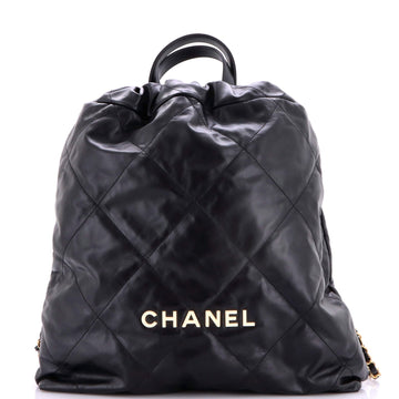 22 Chain Backpack Quilted Calfskin Medium
