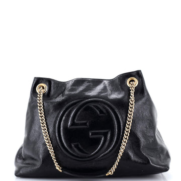 Soho Chain Strap Shoulder Bag Patent Medium