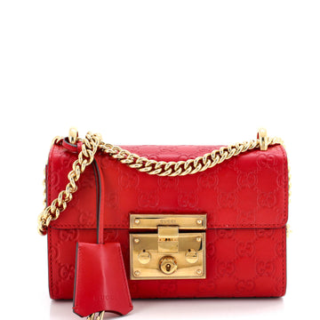 Padlock Shoulder Bag Guccissima Leather Small