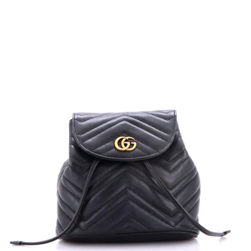 GG Marmont Drawstring Backpack Matelasse Leather Mini