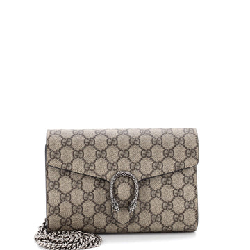 Dionysus Chain Wallet GG Coated Canvas Small