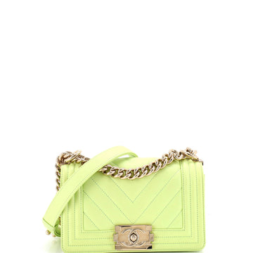 Boy Flap Bag Chevron Lambskin Small