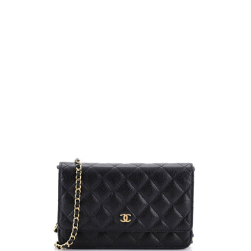Wallet on Chain Quilted Caviar