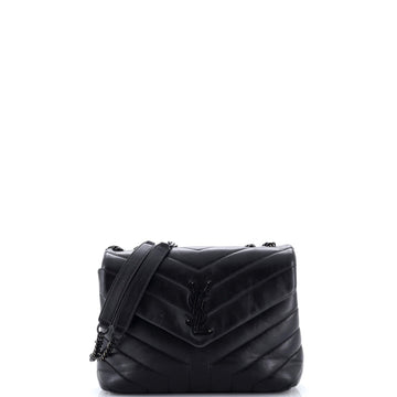 Loulou Shoulder Bag Matelasse Chevron Leather Small