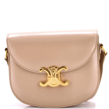 Triomphe Besace Clea Flap Bag Leather