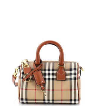 Bowling Bag Vintage Check Coated Canvas Mini