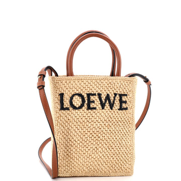 A5 Tote Raffia and Leather