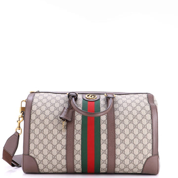 Savoy Web Convertible Duffle Bag GG Coated Canvas Medium