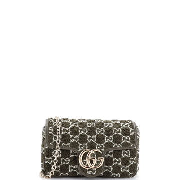 GG Marmont Flap Bag Matelasse GG Boucle Tweed Mini