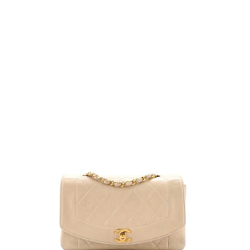 Vintage Diana Flap Bag Quilted Lambskin Small