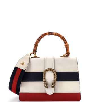 Dionysus Bamboo Top Handle Bag Colorblock Leather Medium