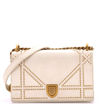 Diorama Flap Bag Studded Leather Small