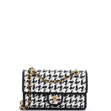 Classic Single Flap Bag Woven Lambskin and Viscose Small
